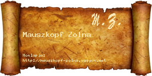 Mauszkopf Zolna névjegykártya